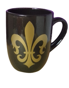 Black and Gold Fleur-de-lis mug