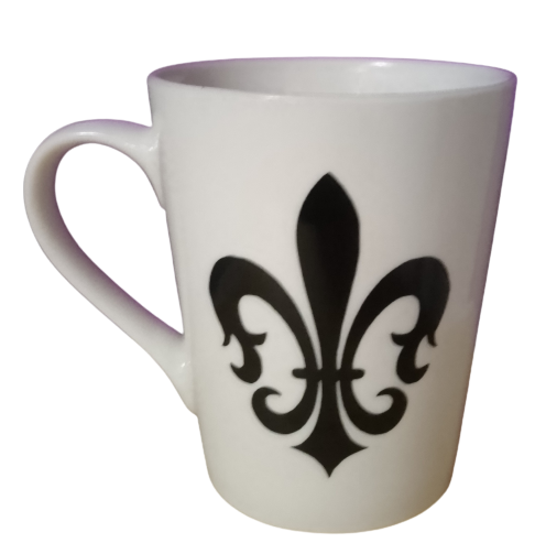 White Fleur-de-lis- mug