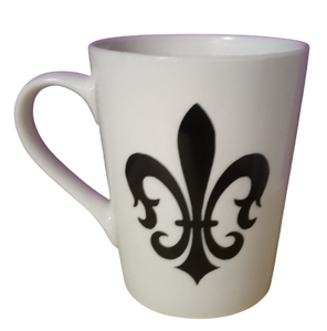 White Fleur-de-lis- mug