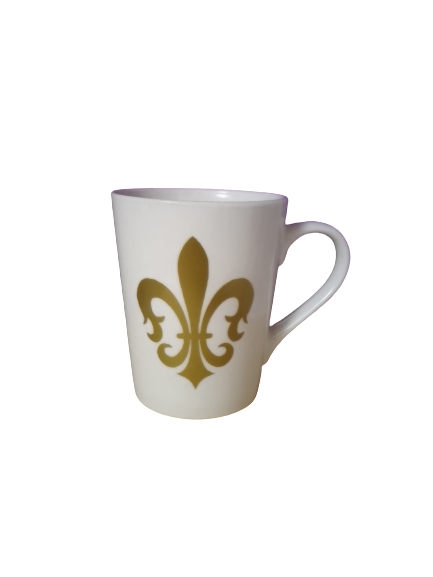 White Fleur-de-lis- mug