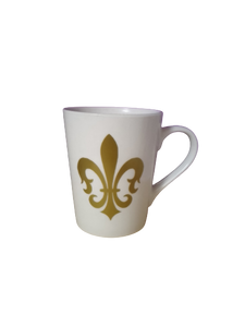 White Fleur-de-lis- mug